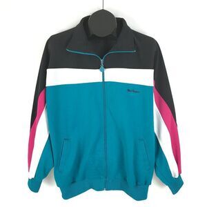 Vintage MacGregor Track Jacket Men's XL Colorblock Full Zip Polyester Blend